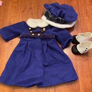 American Girl coat, boots and hat